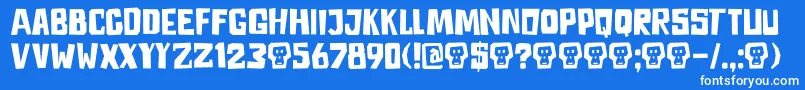 Police DkAstromonkey – polices blanches sur fond bleu