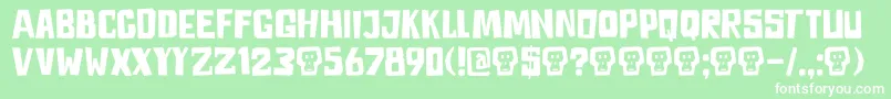Шрифт DkAstromonkey – белые шрифты на зелёном фоне