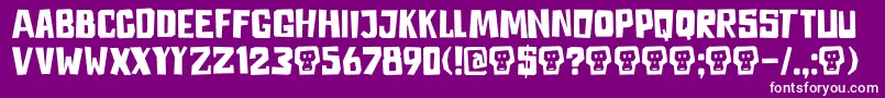 Police DkAstromonkey – polices blanches sur fond violet
