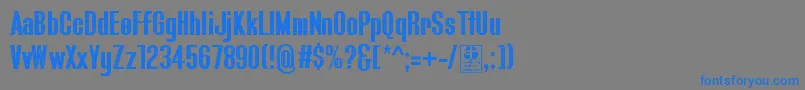 フォントBluefishErodedDemo – 灰色の背景に青い文字