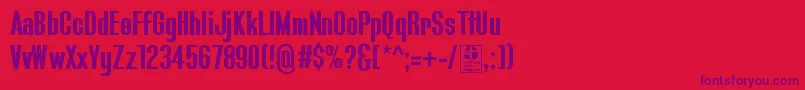 BluefishErodedDemo Font – Purple Fonts on Red Background