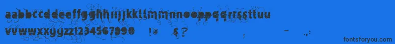 Vtksmercearia Font – Black Fonts on Blue Background