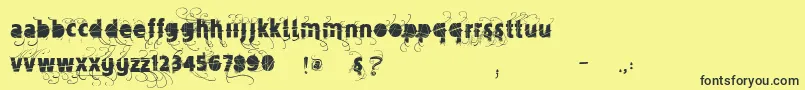 Vtksmercearia Font – Black Fonts on Yellow Background