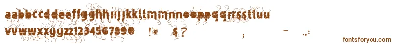 Шрифт Vtksmercearia – коричневые шрифты на белом фоне