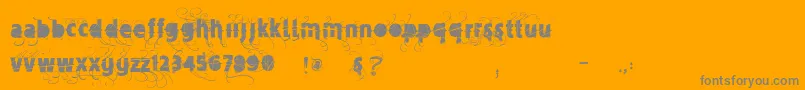 Vtksmercearia Font – Gray Fonts on Orange Background