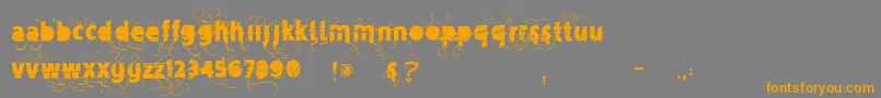 Vtksmercearia Font – Orange Fonts on Gray Background