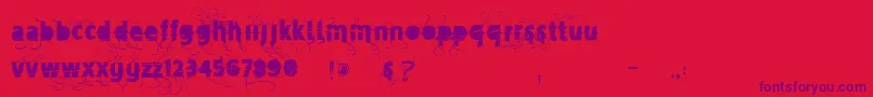 Vtksmercearia Font – Purple Fonts on Red Background