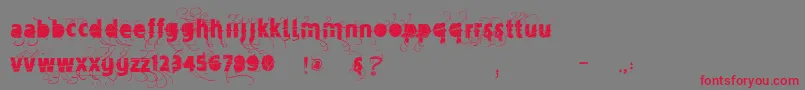 Шрифт Vtksmercearia – красные шрифты на сером фоне