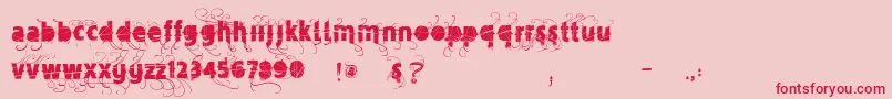 Vtksmercearia Font – Red Fonts on Pink Background