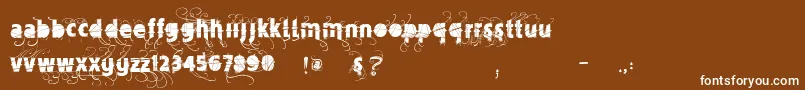 Vtksmercearia Font – White Fonts on Brown Background