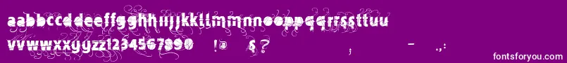 Vtksmercearia Font – White Fonts on Purple Background