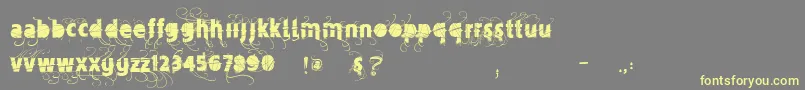 Vtksmercearia Font – Yellow Fonts on Gray Background