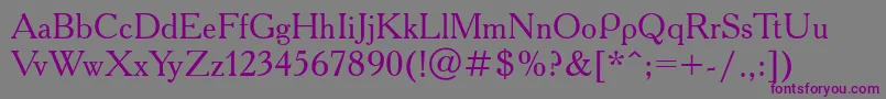 Academyostt Font – Purple Fonts on Gray Background
