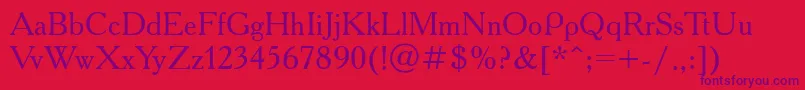 Academyostt Font – Purple Fonts on Red Background