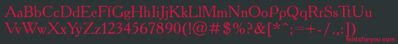 Academyostt Font – Red Fonts on Black Background