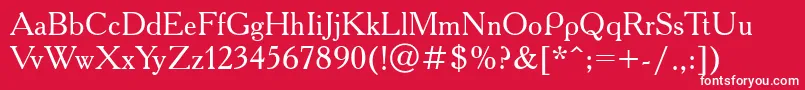 Academyostt Font – White Fonts on Red Background