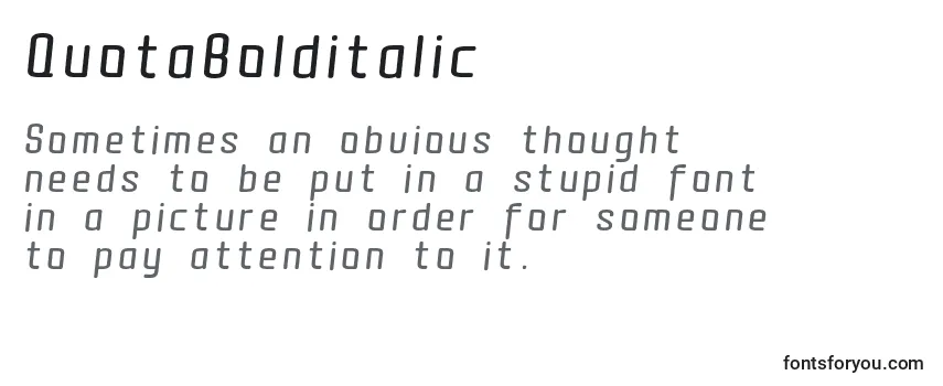 QuotaBolditalic Font