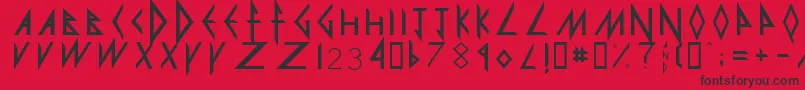 DefLeppard Font – Black Fonts on Red Background