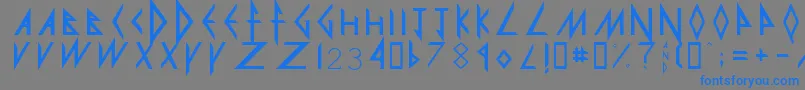 DefLeppard Font – Blue Fonts on Gray Background