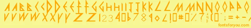 Lisätietoja DefLeppard-fontista DefLeppard-fontti – oranssit fontit keltaisella taustalla