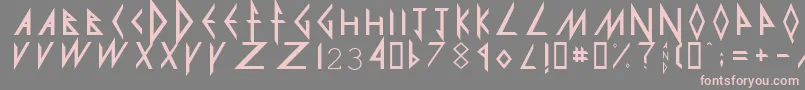 DefLeppard-Schriftart – Rosa Schriften auf grauem Hintergrund