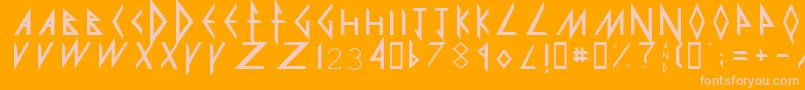 Шрифт DefLeppard – розовые шрифты на оранжевом фоне