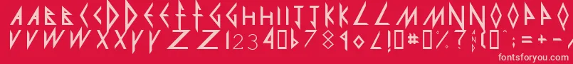 DefLeppard Font – Pink Fonts on Red Background