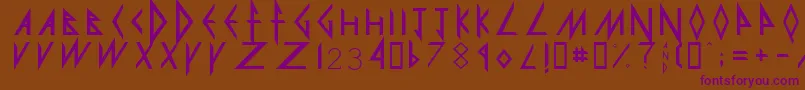 DefLeppard Font – Purple Fonts on Brown Background
