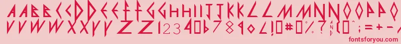 Шрифт DefLeppard – красные шрифты на розовом фоне