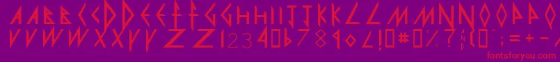 Police DefLeppard – polices rouges sur fond violet