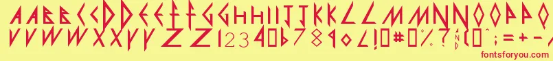 DefLeppard Font – Red Fonts on Yellow Background