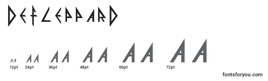 DefLeppard Font Sizes
