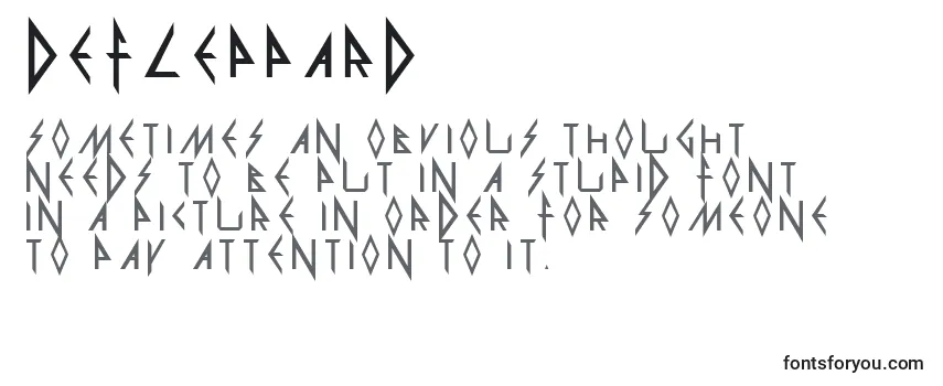 Обзор шрифта DefLeppard