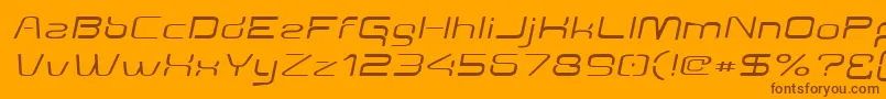 Aunchantedexpandedoblique Font – Brown Fonts on Orange Background