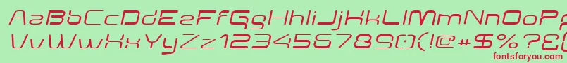 Aunchantedexpandedoblique Font – Red Fonts on Green Background