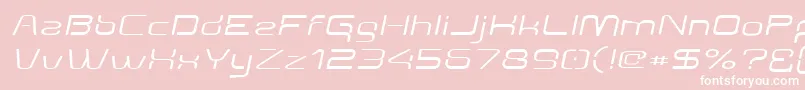 Aunchantedexpandedoblique Font – White Fonts on Pink Background
