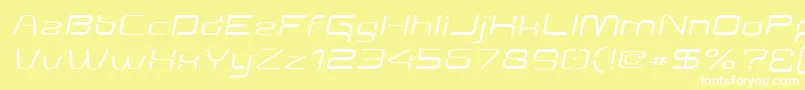 Aunchantedexpandedoblique Font – White Fonts on Yellow Background