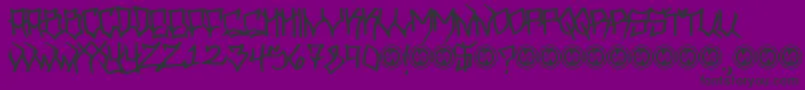 フォントHooligan – 紫の背景に黒い文字