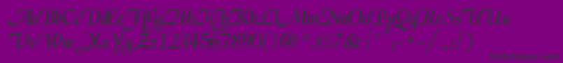 GarrettMedium-Schriftart – Schwarze Schriften auf violettem Hintergrund