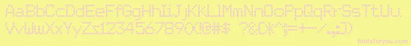 OrdreDeDepart Font – Pink Fonts on Yellow Background