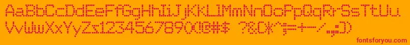 OrdreDeDepart Font – Red Fonts on Orange Background