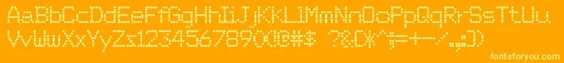 OrdreDeDepart Font – Yellow Fonts on Orange Background