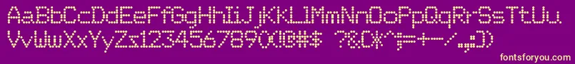 OrdreDeDepart Font – Yellow Fonts on Purple Background