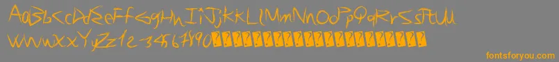 Lisätietoja Brushsand-fontista Brushsand-fontti – oranssit fontit harmaalla taustalla