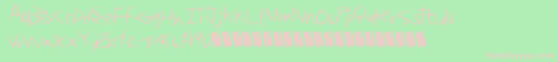 Brushsand Font – Pink Fonts on Green Background