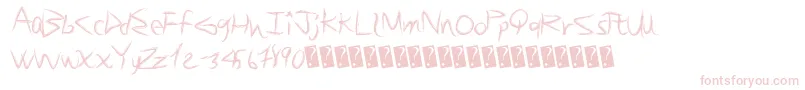 Czcionka Brushsand – różowe czcionki na białym tle