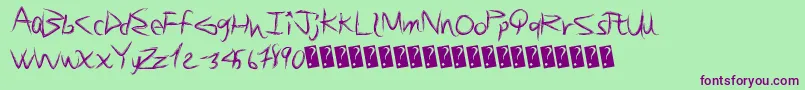 Подробнее о шрифте Brushsand Шрифт Brushsand – фиолетовые шрифты на зелёном фоне