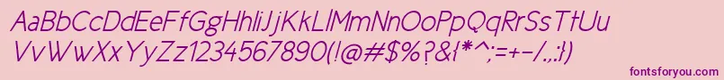 Weitere Informationen zur NewCicleSemiItalic-Schriftart NewCicleSemiItalic-Schriftart – Violette Schriften auf rosa Hintergrund