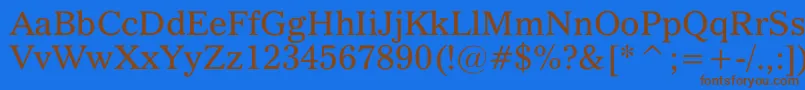 QuoVadis Font – Brown Fonts on Blue Background