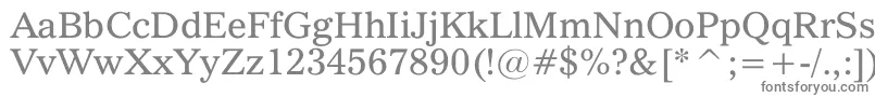 フォントQuoVadis – 白い背景に灰色の文字